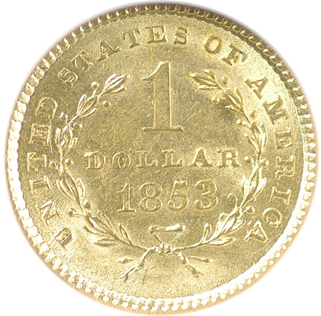 1853 NGC MS-61.