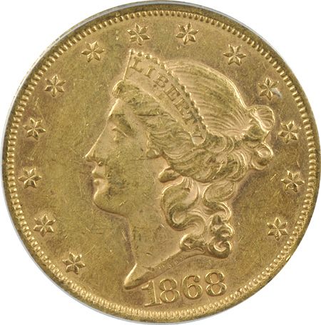 1868 PCGS AU-53.