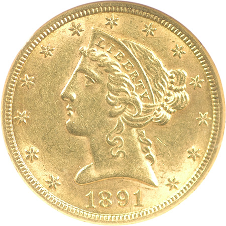 1891-CC NGC AU-58.