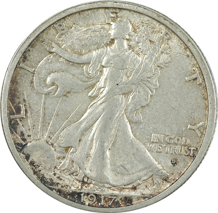 1917-D Obverse AU-55.