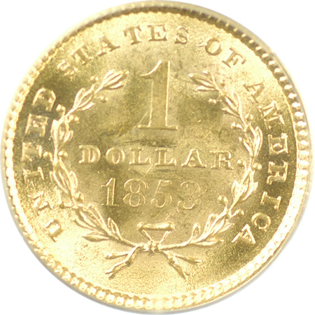 1853 PCGS MS-64.