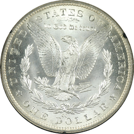 Three Morgan Dollars.  GSA MS-64+.