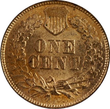 1865 Fancy 5 PCGS MS-64 RD.