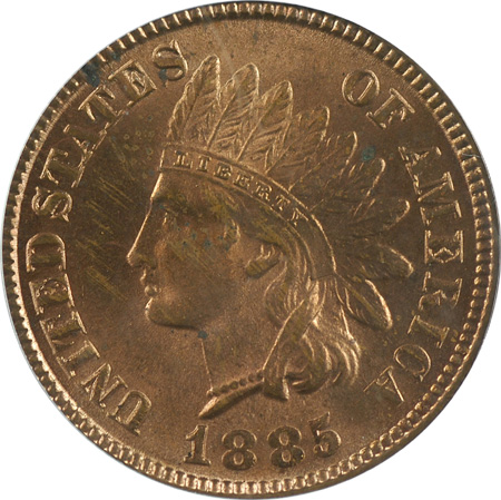 1885 PCGS MS-64 RB.