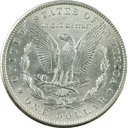 Twelve Morgan Silver Dollars.