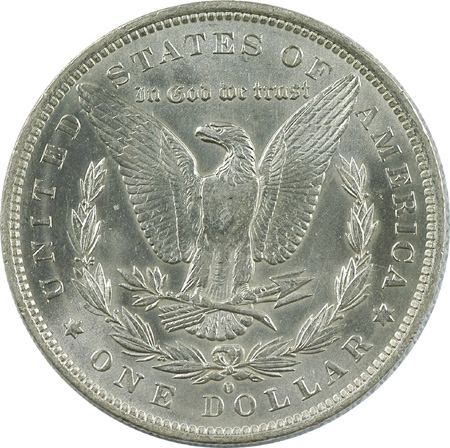 Five Morgan Dollars.