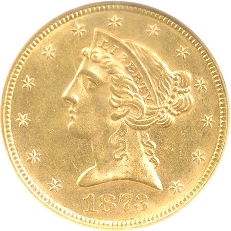 1873 Open 3. NGC MS-63.