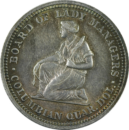 1893 Isabella Quarter. AU.