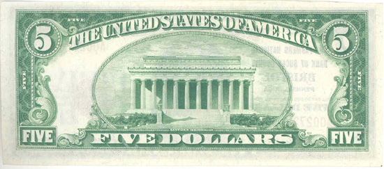 1929 $5.00. Bristol, PA Ty. 2. CHCU.