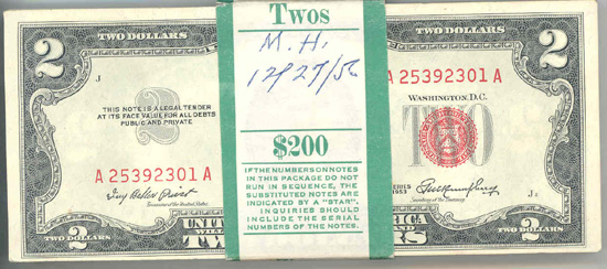 1953 $2.00 Pack.  CHCU.