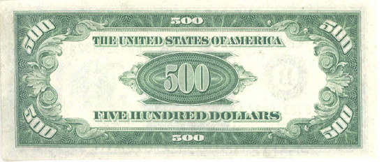 1934-A $500.00.  CHCU.