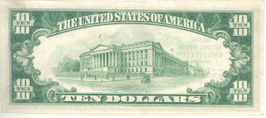 1929 $10.00. Smithton, IL Ty. 2. AU.