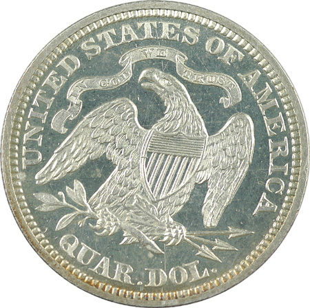 1873 No Arrows. PF-60.