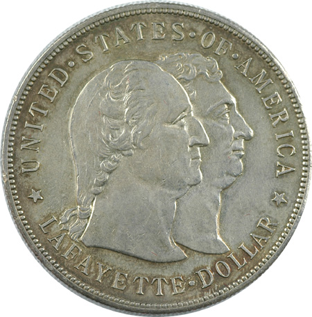 1900 Lafayette Dollar. AU-58.