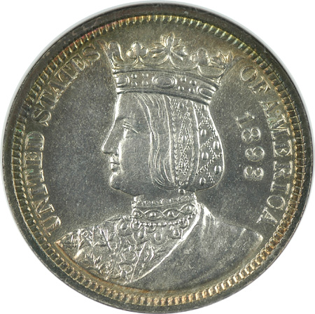 1893 Isabella Quarter. MS-62+++.