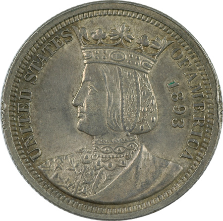 1893 Isabella Quarter. MS-60.