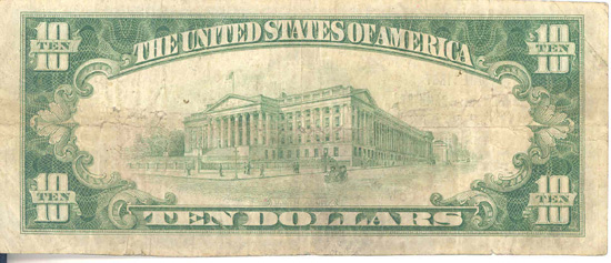 1929 $10.00. Portland, IN Ty. 2. F.