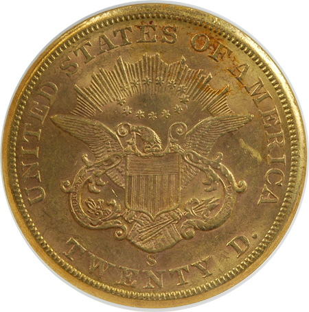 1860-S NGC AU-58.