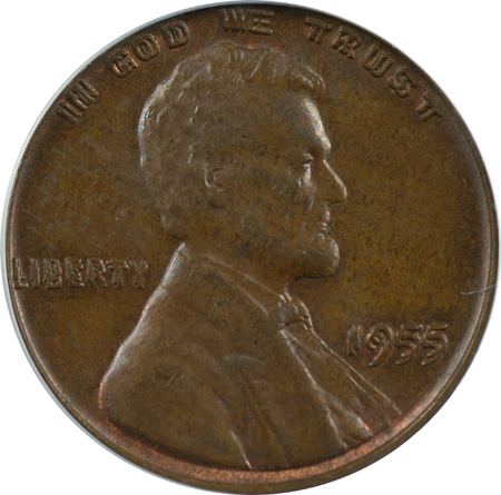 1955 Doubled Die Obv. PCGS MS-64 BN.