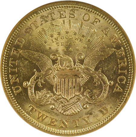 1875-S NGC AU-58.