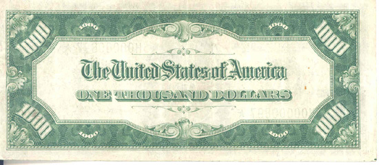 1934 $1,000.00 St. Louis Star.  VF.