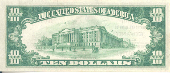 1929 $10.00. Kewanee, IL Ty. 1. AU.