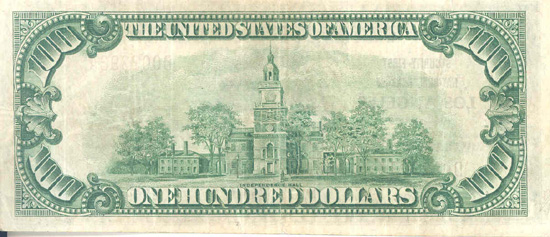 1929 $100.00. Los Angeles, CA Ty. 1. VF.