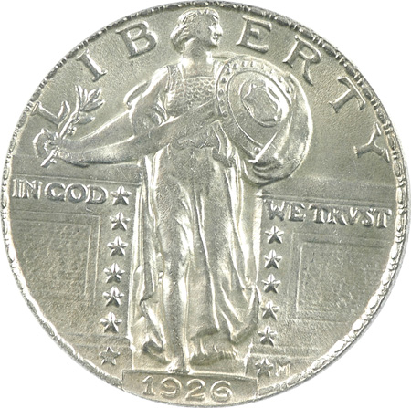 Two Standing Liberty Quarters.