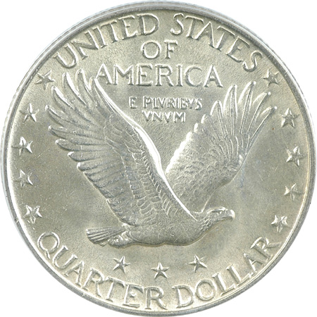 Two Standing Liberty Quarters.