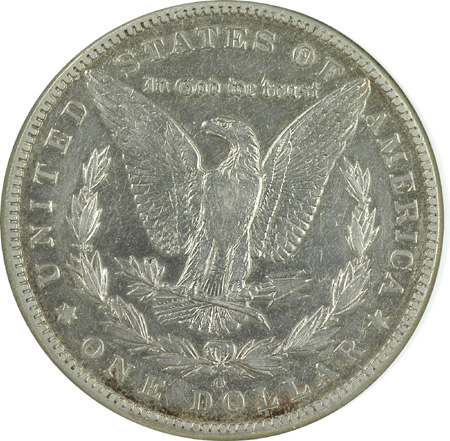 Three Morgan Silver Dollars.