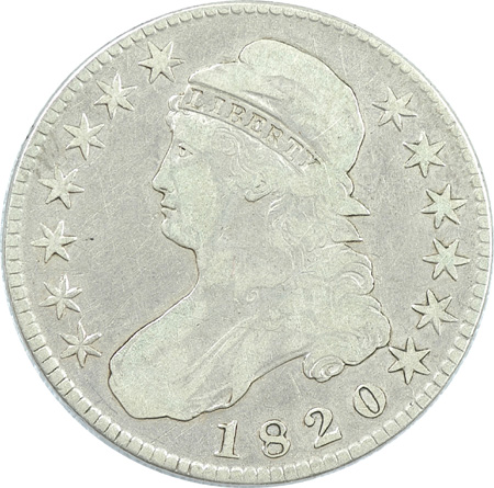 Nine Capped Bust Lettered Edge Half Dollars.