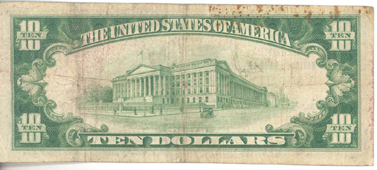 1929 $10.00. Vandalia, IL Ty. 2. F.