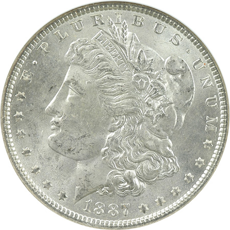 Ten 1887 NGC MS-63.