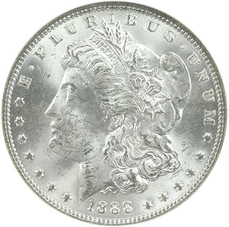 Ten 1888 NGC MS-64.