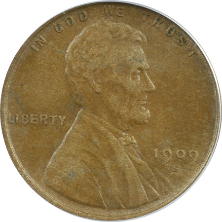 1909-S VDB. PCGS AU-50.