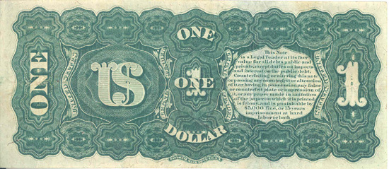 1869 $1.00.  VF.