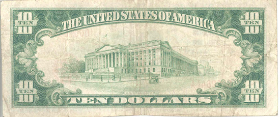 1929 $10.00. Staunton, IL Ty. 1. F.