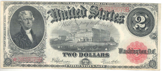 1917 $2.00 Star.  AU.
