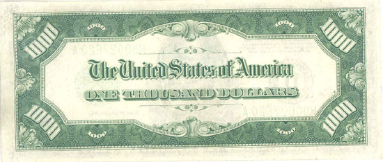 1934-A $1,000.00 St. Louis.  CU.