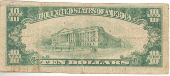 1929 $10.00. Maysville, OK Ty. 2. F.