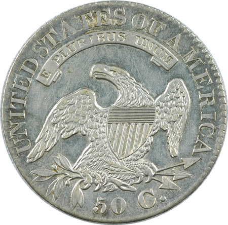 Four Capped Bust Lettered Edge Half Dollars.