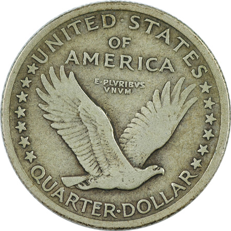 Six 1917-Dated Standing Liberty Quarters.