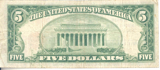 1929 $5.00. Arlington, IA Ty. 1. F.