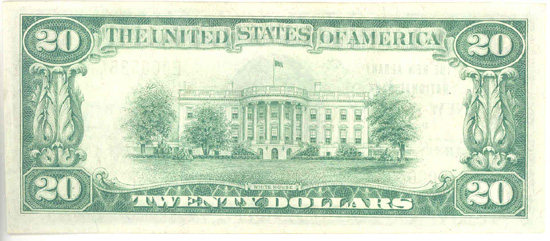 1929 $20.00. New Albany, IN Ty. 1. AU.