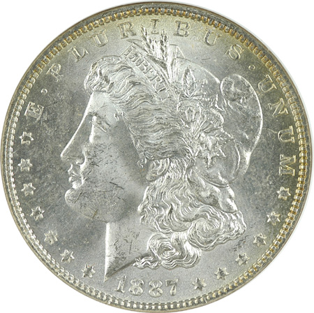 Ten 1887 NGC MS-64.