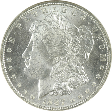 Ten 1887 NGC MS-64.