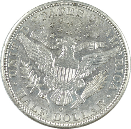 Two Barber Half Dollars.