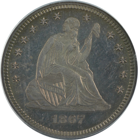 1867 PCGS PF-63.