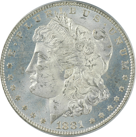 1881-O PCGS MS-64.