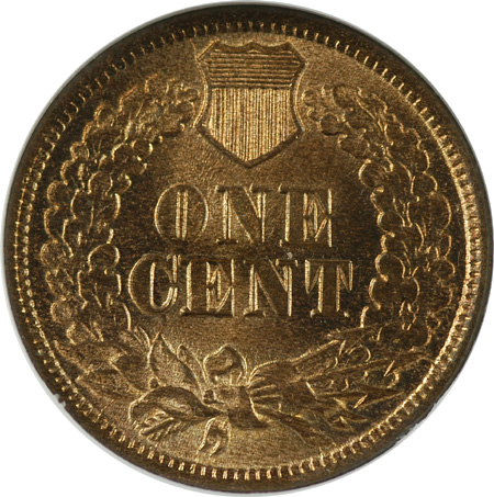 1864 Bronze w/o L. NGC MS-66.